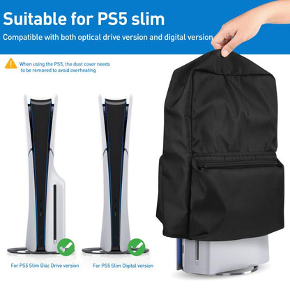 For Sony PlayStation 5 Slim Game Console Storage Dust Cover(Black) - Bags by buy2fix | Online Shopping UK | buy2fix