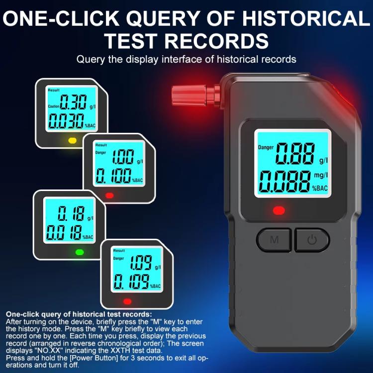 Home Digital Display Blow-type Alcohol Tester Alcohol Detector(Black) - Breath Alcohol Tester by buy2fix | Online Shopping UK | buy2fix