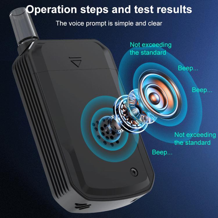 D2000 HD IPS Screen Portable Blow-Type High-Precision Alcohol Content Tester(Black) - Breath Alcohol Tester by buy2fix | Online Shopping UK | buy2fix