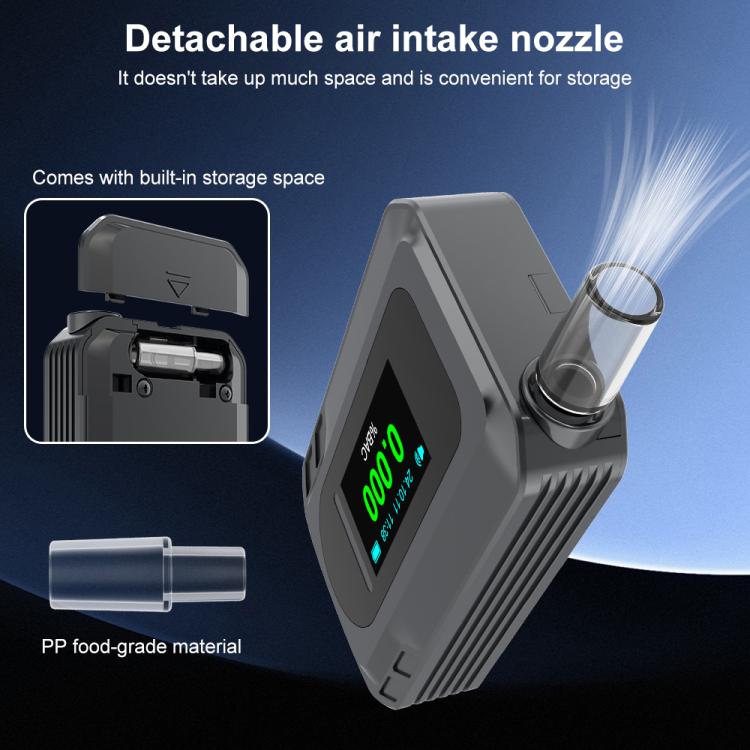 D2000 HD IPS Screen Portable Blow-Type High-Precision Alcohol Content Tester(Black) - Breath Alcohol Tester by buy2fix | Online Shopping UK | buy2fix