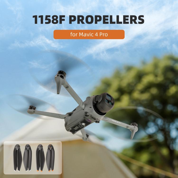 For DJI Mavic 4 Pro Sunnylife 1158F Quick-Release Propellers Blades, Type:One Pair(Orange Tip) - DIY Propeller by Sunnylife | Online Shopping UK | buy2fix