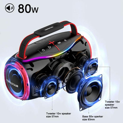 HOPESTAR H80 80W Outdoor Portable Waterproof Bluetooth Speaker(Grey) - Waterproof Speaker by HOPESTAR | Online Shopping UK | buy2fix