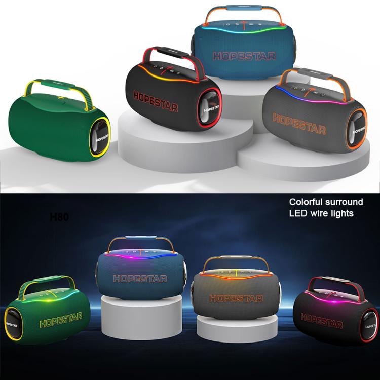 HOPESTAR H80 80W Outdoor Portable Waterproof Bluetooth Speaker(Navy Blue) - Waterproof Speaker by HOPESTAR | Online Shopping UK | buy2fix