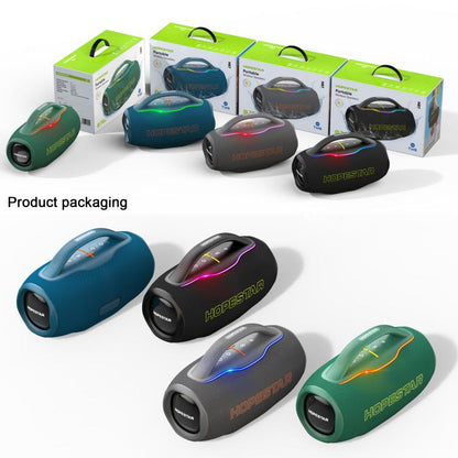 HOPESTAR H87 70W Outdoor Portable Waterproof Bluetooth Speaker, Support 3.5mm Jack(Dark Green) - Waterproof Speaker by HOPESTAR | Online Shopping UK | buy2fix