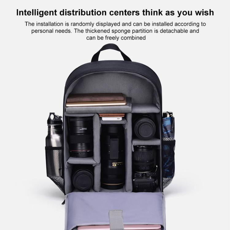 Cwatcun D6 Large II Camera Backpack Outdoor Waterproof Nylon DSLR Photography Bag, Size:32 x 17 x 41.5cm(Black) - Backpack by Cwatcun | Online Shopping UK | buy2fix