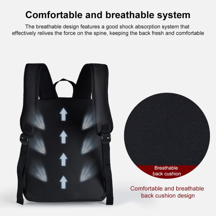 Cwatcun D6 Large II Camera Backpack Outdoor Waterproof Nylon DSLR Photography Bag, Size:32 x 17 x 41.5cm(Black) - Backpack by Cwatcun | Online Shopping UK | buy2fix
