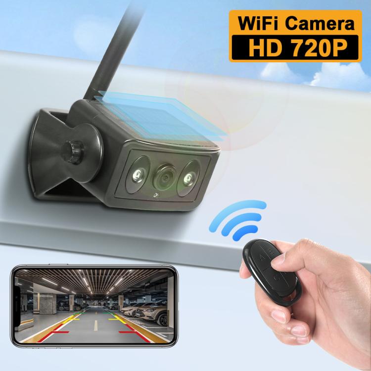 Magnetic Solar 2.4G Wireless WiFi Car Rear View Reversing Camera with Remote Control Switch(Black) - Rear View Cameras by buy2fix | Online Shopping UK | buy2fix