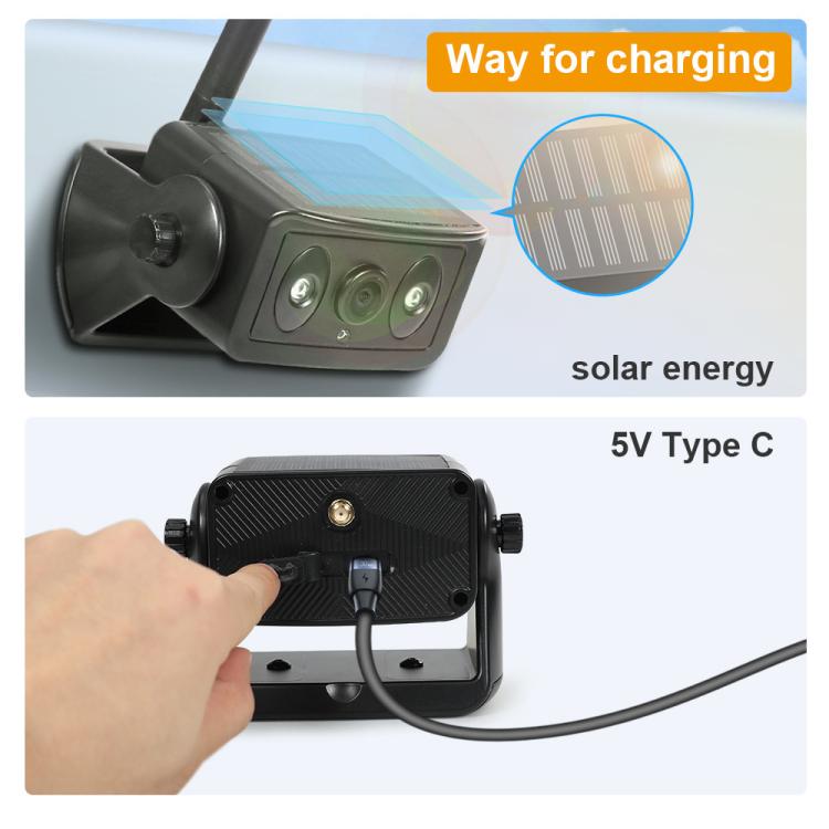 Magnetic Solar 2.4G Wireless WiFi Car Rear View Reversing Camera with Remote Control Switch(Black) - Rear View Cameras by buy2fix | Online Shopping UK | buy2fix