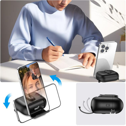 For AirPods Pro One-piece Holder Wireless Earphones Case with Lanyard(Black White) - For AirPods Pro by buy2fix | Online Shopping UK | buy2fix
