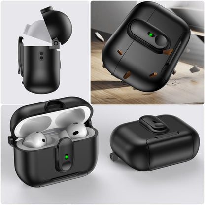 For AirPods Pro One-piece Holder Wireless Earphones Case with Lanyard(Black White) - For AirPods Pro by buy2fix | Online Shopping UK | buy2fix
