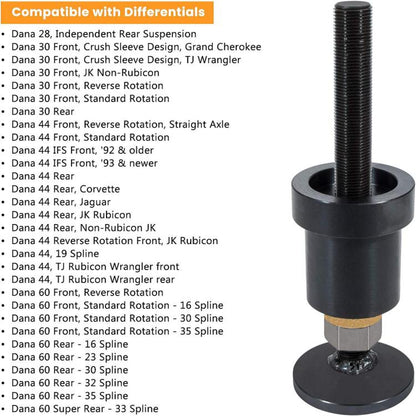 Car Inner + Front Shaft Tube Seal Kit for Jeep Wrangler JK TJ Dana 30(Black) - Engine Fittings by buy2fix | Online Shopping UK | buy2fix