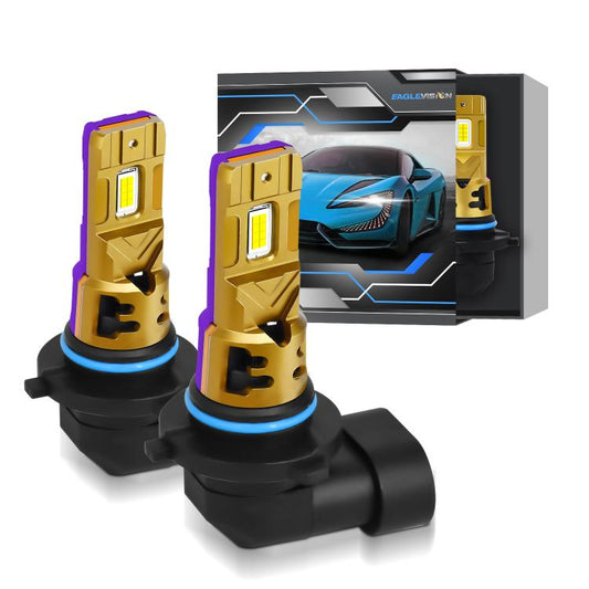 9005 1 Pair 35W 3500LM 6500K Car LED Headlight Bulb(Yellow Purple) - LED Headlamps by buy2fix | Online Shopping UK | buy2fix