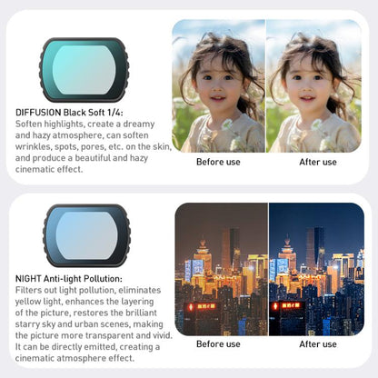 For DJI Osmo Pocket 3 Camera Lens Filter, Filter:NIGHT - Lens Accessories by buy2fix | Online Shopping UK | buy2fix