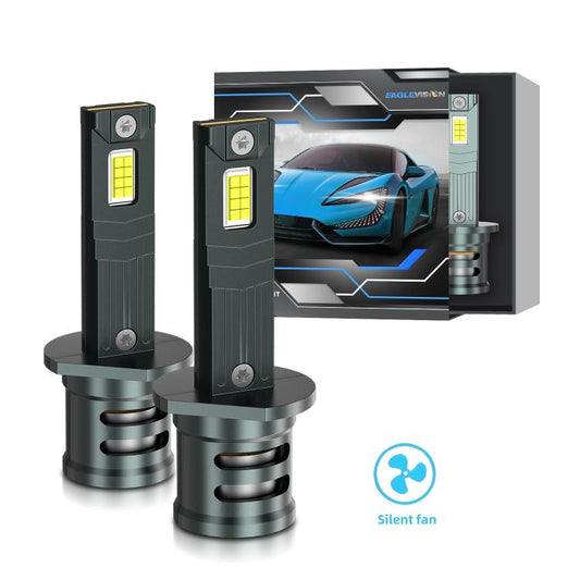 H1 1 Pair 32W 3200LM 6500K Car LED Headlight Bulb with Fan(Gun Metal) - LED Headlamps by buy2fix | Online Shopping UK | buy2fix