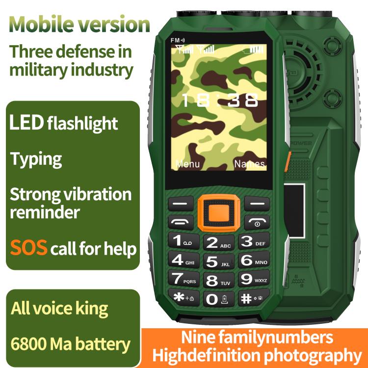 K6000 Keypad Phone, 2.8 inch, LED Flashlight, Big Keyboard, SOS, Network: 2G, Dual SIM, Plug:US Plug(Black) - Others by buy2fix | Online Shopping UK | buy2fix