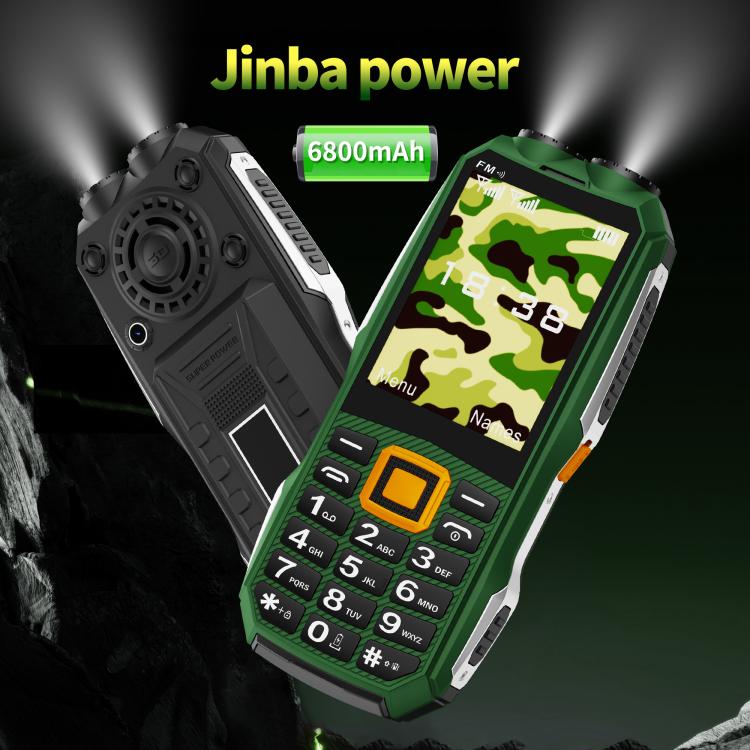 K6000 Keypad Phone, 2.8 inch, LED Flashlight, Big Keyboard, SOS, Network: 2G, Dual SIM, Plug:US Plug(Green) - Others by buy2fix | Online Shopping UK | buy2fix