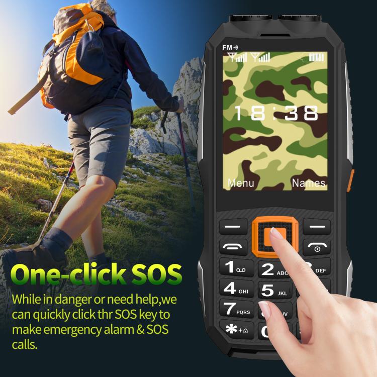 K6000 Keypad Phone, 2.8 inch, LED Flashlight, Big Keyboard, SOS, Network: 2G, Dual SIM, Plug:EU Plug(Green) - Others by buy2fix | Online Shopping UK | buy2fix