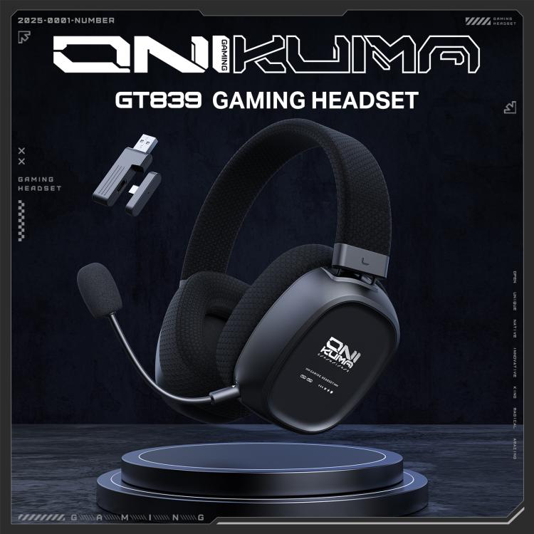 ONIKUMA GT839 Bluetooth 5.4 2.4G Wired E-sports Game Headset(Black) - Multimedia Headset by ONIKUMA | Online Shopping UK | buy2fix