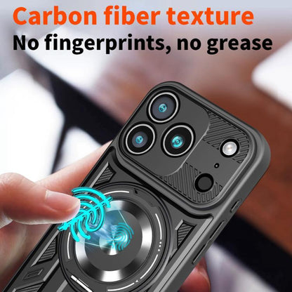 For iPhone 17 Pro Armor Rotating Holder MagSafe Phone Case(Black) - iPhone 17 Pro Cases by buy2fix | Online Shopping UK | buy2fix