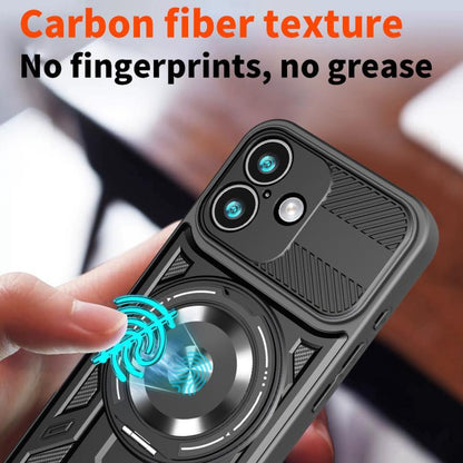 For iPhone 17 Armor Rotating Holder MagSafe Phone Case(Black) - iPhone 17 Cases by buy2fix | Online Shopping UK | buy2fix