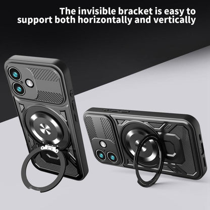 For iPhone 17 Armor Rotating Holder MagSafe Phone Case(Purple) - iPhone 17 Cases by buy2fix | Online Shopping UK | buy2fix