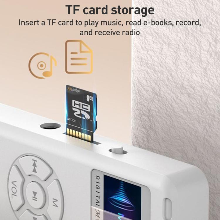 T09 Multifunctional Digital Screen MP3 / MP4 Bluetooth Music Player, Without Memory Card(White) - MP3 Player by buy2fix | Online Shopping UK | buy2fix
