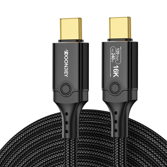 DOONJIEY DJUSB519GR 120Gbps Type-C 16K HD Projection Conversion Cable(Black) - USB-C & Type-C Cable by buy2fix | Online Shopping UK | buy2fix