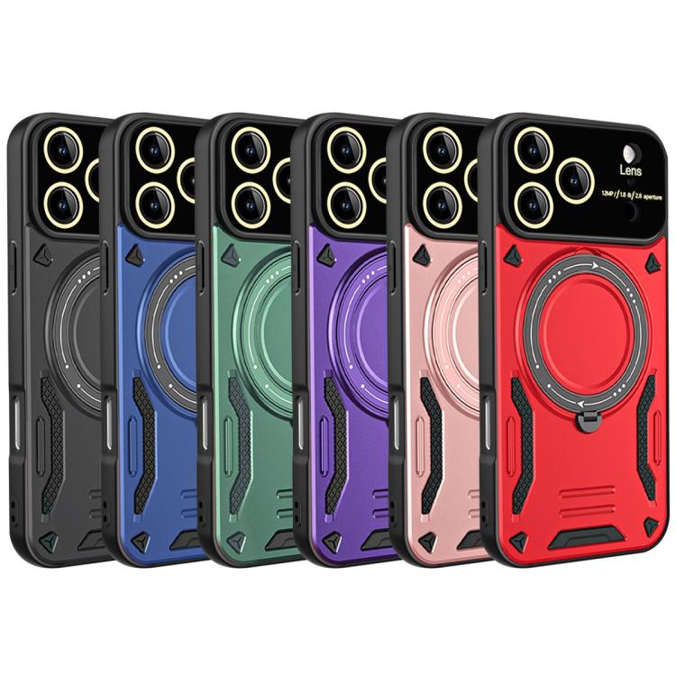 For iPhone 17 Pro Max Large Window MagSafe Holder Phone Case(Black) - iPhone 17 Pro Max Cases by buy2fix | Online Shopping UK | buy2fix