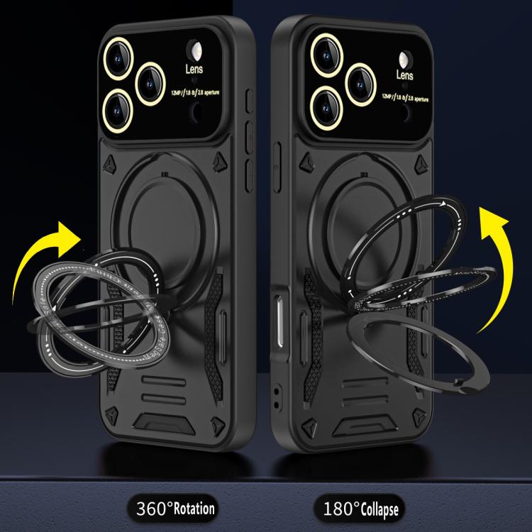 For iPhone 17 Pro Max Large Window MagSafe Holder Phone Case(Blue) - iPhone 17 Pro Max Cases by buy2fix | Online Shopping UK | buy2fix