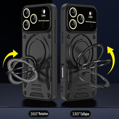 For iPhone 17 Pro Max Large Window MagSafe Holder Phone Case(Blue) - iPhone 17 Pro Max Cases by buy2fix | Online Shopping UK | buy2fix