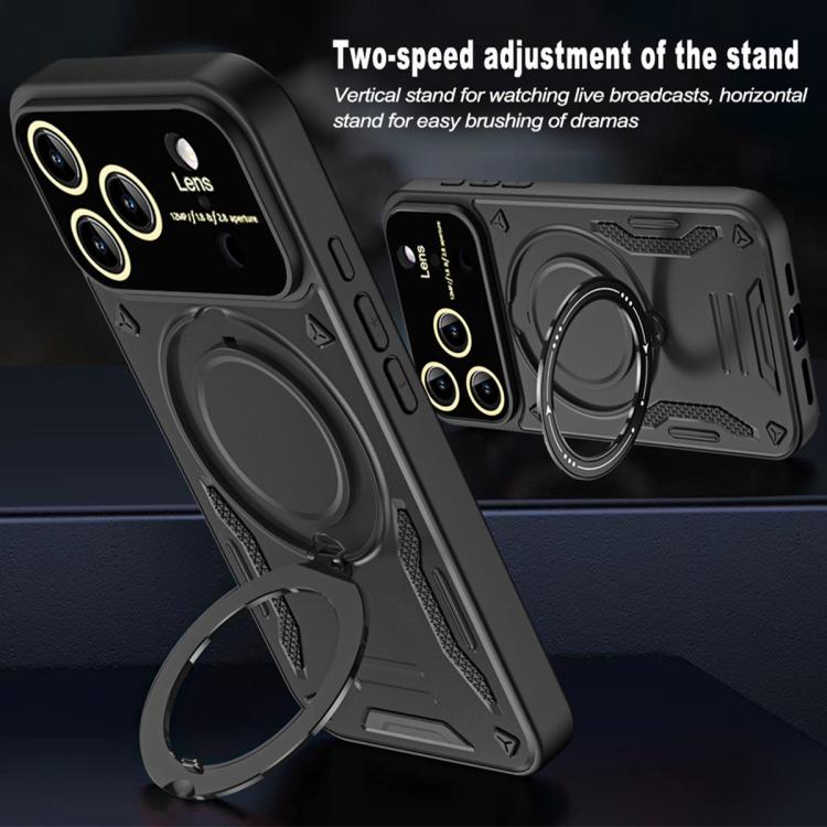 For iPhone 17 Pro Max Large Window MagSafe Holder Phone Case(Blue) - iPhone 17 Pro Max Cases by buy2fix | Online Shopping UK | buy2fix