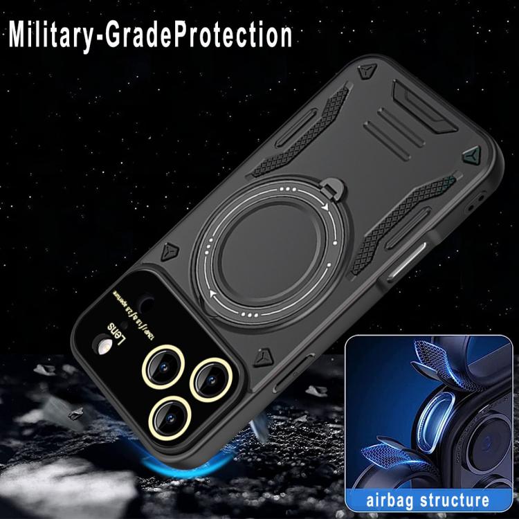 For iPhone 17 Pro Max Large Window MagSafe Holder Phone Case(Blue) - iPhone 17 Pro Max Cases by buy2fix | Online Shopping UK | buy2fix