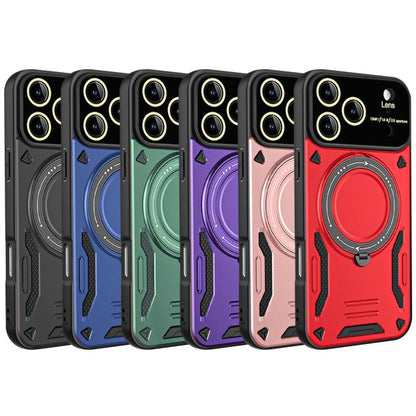 For iPhone 17 Pro Max Large Window MagSafe Holder Phone Case(Purple) - iPhone 17 Pro Max Cases by buy2fix | Online Shopping UK | buy2fix