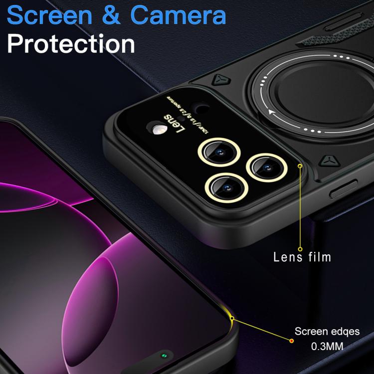 For iPhone 17 Pro Max Large Window MagSafe Holder Phone Case(Purple) - iPhone 17 Pro Max Cases by buy2fix | Online Shopping UK | buy2fix