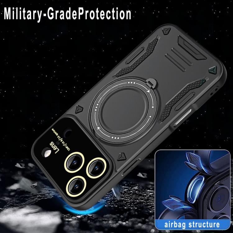 For iPhone 17 Pro Large Window MagSafe Holder Phone Case(Blue) - iPhone 17 Pro Cases by buy2fix | Online Shopping UK | buy2fix