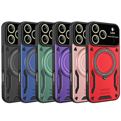 For iPhone 17 Pro Large Window MagSafe Holder Phone Case(Green) - iPhone 17 Pro Cases by buy2fix | Online Shopping UK | buy2fix