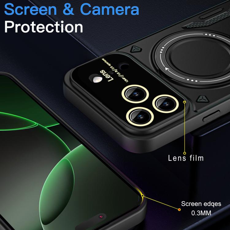 For iPhone 17 Pro Large Window MagSafe Holder Phone Case(Green) - iPhone 17 Pro Cases by buy2fix | Online Shopping UK | buy2fix