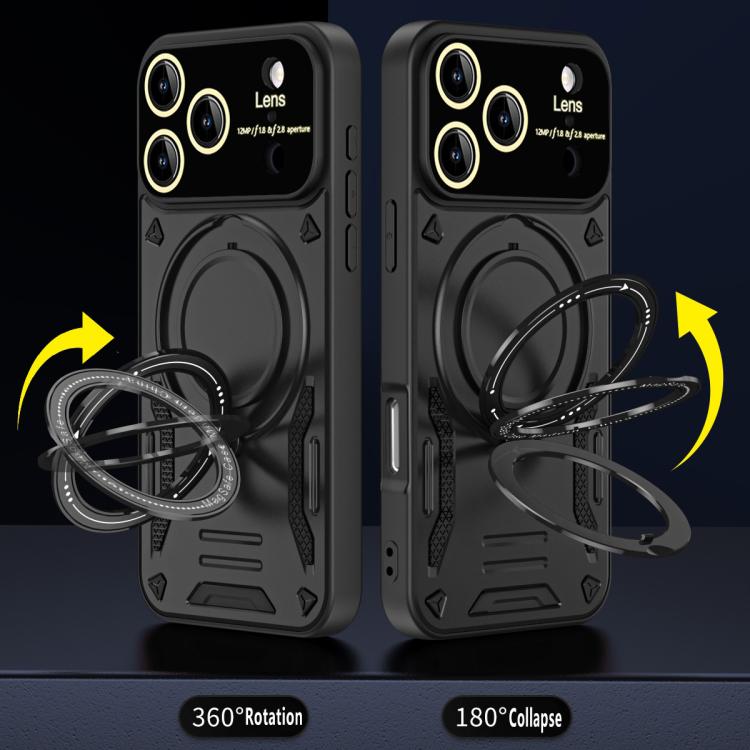 For iPhone 17 Pro Large Window MagSafe Holder Phone Case(Purple) - iPhone 17 Pro Cases by buy2fix | Online Shopping UK | buy2fix