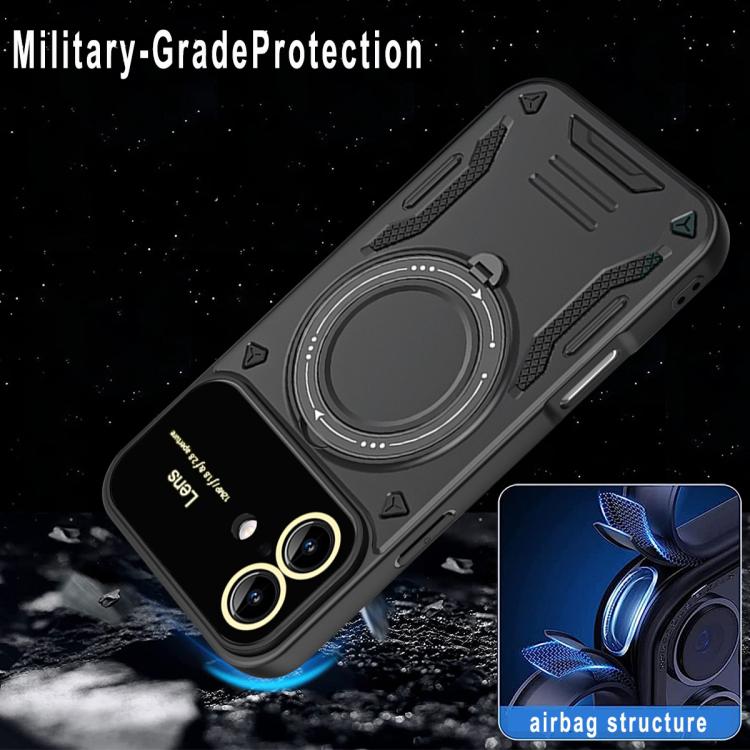 For iPhone 17 Large Window MagSafe Holder Phone Case(Red) - iPhone 17 Cases by buy2fix | Online Shopping UK | buy2fix