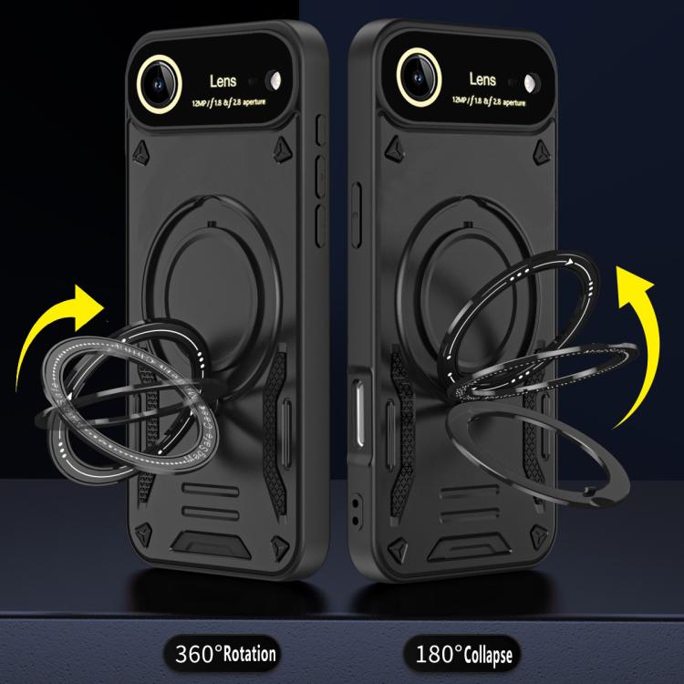 For iPhone Air Large Window MagSafe Holder Phone Case(Red) - iPhone Air Cases by buy2fix | Online Shopping UK | buy2fix