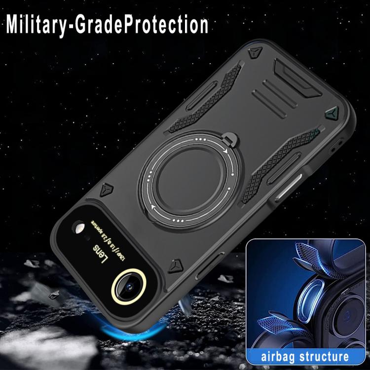 For iPhone Air Large Window MagSafe Holder Phone Case(Red) - iPhone Air Cases by buy2fix | Online Shopping UK | buy2fix