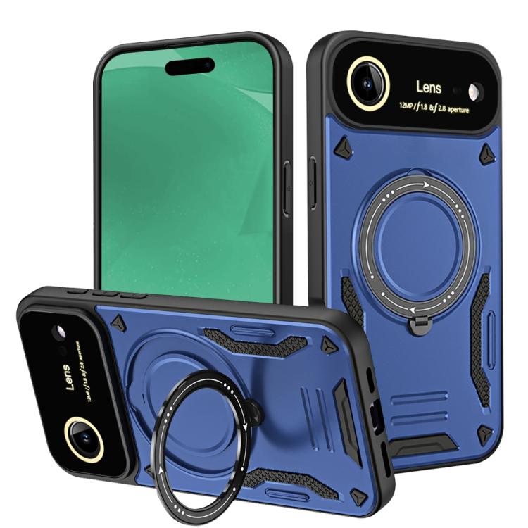 For iPhone Air Large Window MagSafe Holder Phone Case(Blue) - iPhone Air Cases by buy2fix | Online Shopping UK | buy2fix