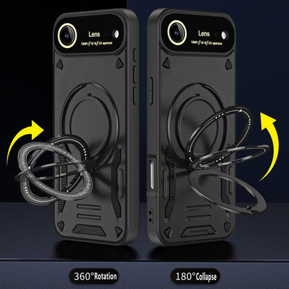 For iPhone Air Large Window MagSafe Holder Phone Case(Blue) - iPhone Air Cases by buy2fix | Online Shopping UK | buy2fix