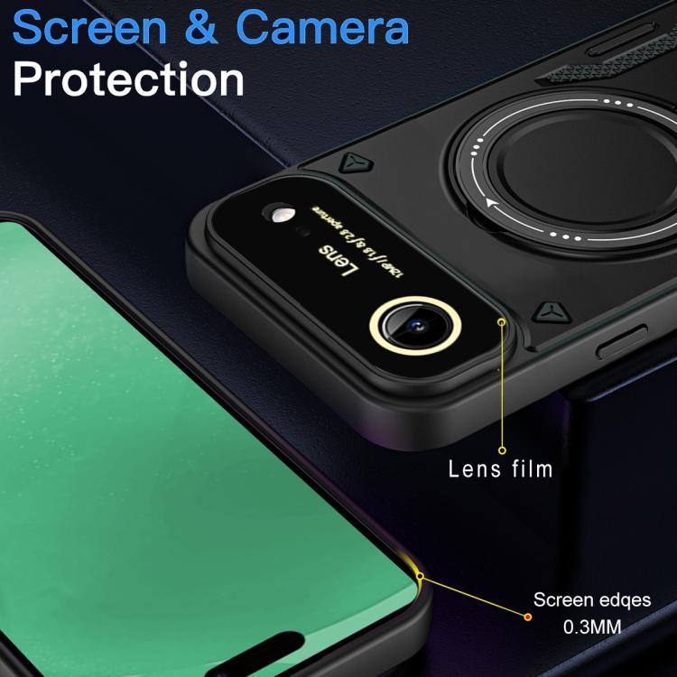 For iPhone Air Large Window MagSafe Holder Phone Case(Green) - iPhone Air Cases by buy2fix | Online Shopping UK | buy2fix