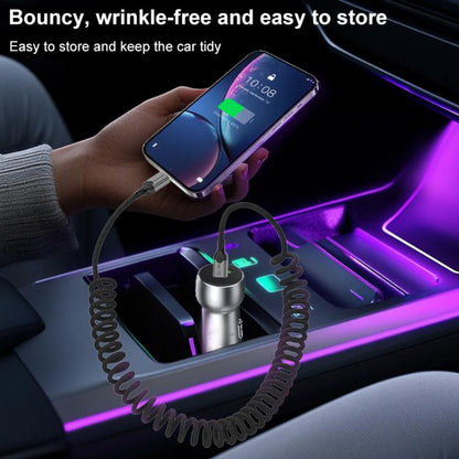 DOONJIEY DJUSB510GR 80Gbps Type-C 16K HD Projection Spring Conversion Cable(Black) - Cable & Adapters by buy2fix | Online Shopping UK | buy2fix