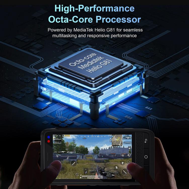 UNIWA F400 PoC Walkie Talkie Rugged Phone, Night Vision, 4GB+64GB, 4.0 inch Android 15  Mediatek Helio G81 Octa Core, Network: 4G, SOS, NFC, Plug:UK Plug(Black) - UNIWA by UNIWA | Online Shopping UK | buy2fix