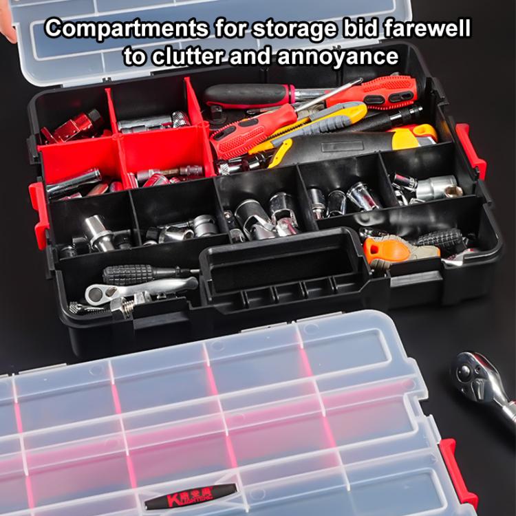 Hardware Parts Portable Multi-functional Compartment Storage Box, Size:38x29.5xcm - Other Tools by buy2fix | Online Shopping UK | buy2fix