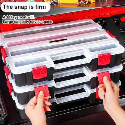 Hardware Parts Portable Multi-functional Compartment Storage Box, Size:38x29.5xcm - Other Tools by buy2fix | Online Shopping UK | buy2fix