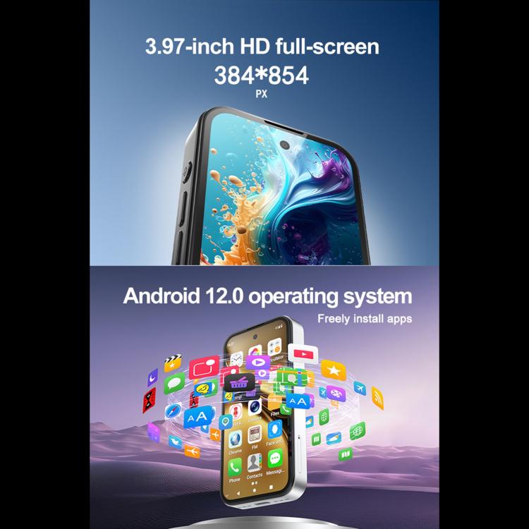 Q333, 4GB+64GB, 3.97 inch Android 12 Mediatek MT6762 Octa Core, Network: 4G, Dual SIM(Black) -  by buy2fix | Online Shopping UK | buy2fix