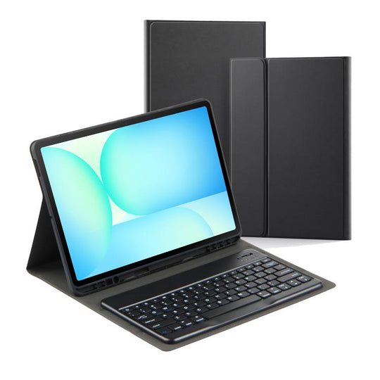 For Samsung Galaxy Tab S10 FE+ PS-X620 Basics Bluetooth Keyboard Leather Tablet Case(Black)